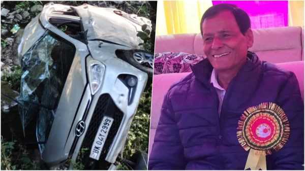 पूर्व ब्लॉक प्रमुख की दर्दनाक मौत, रैली से लौटते वक्त खाई में गिरी कार