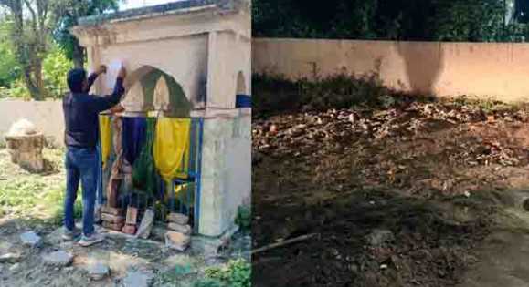 अवैध अतिक्रमण पर सख्ती, सरकारी जमीन से हटाई गई अवैध मजार