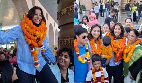 देहरादून पहुंचने पर स्नेह राणा का ढोल नगाड़ों से स्वागत, सीएम और पीएम से करेंगी मुलाकात !