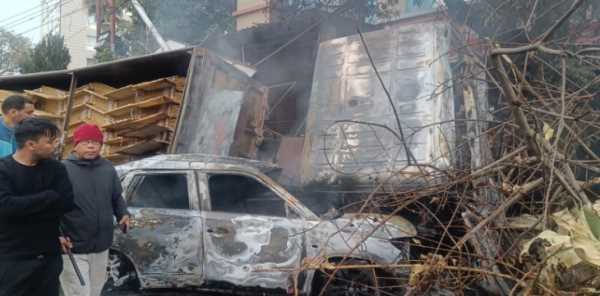 उत्तराखंड... चलते ट्रक ने कार को बनाया आग का गोला और फिर ?