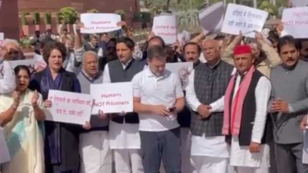 अमेरिका से लौटे अवैध भारतीय प्रवासियों के मुद्दे पर संसद में विपक्ष का हंगामा, जयशंकर 2 बजे राज्यसभा में देंगे जवाब