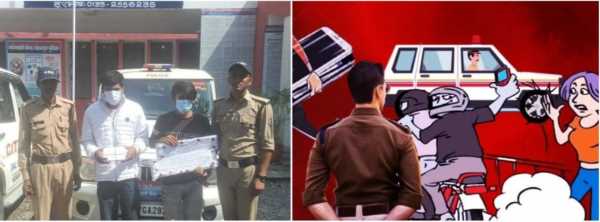 फर्जी नंबर प्लेट लगाकर वारदात करने वाले  दो शातिर अपराधी पुलिस की गिरफ्त में !!