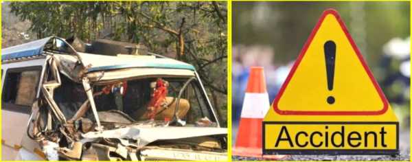 पहाड़ी सड़क पर बड़ा हादसा,   ट्रक और टेंपो ट्रैवलर की जोरदार भिड़ंत !!