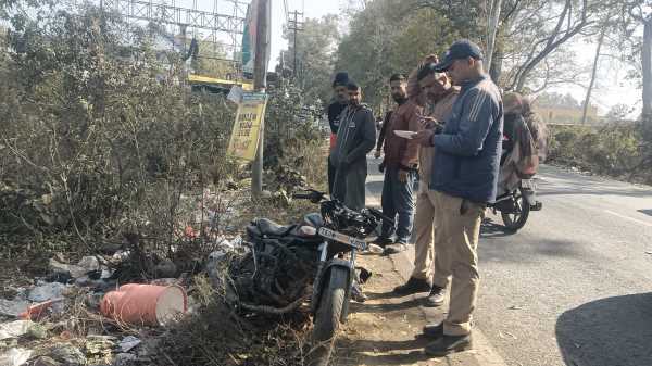 हल्द्वानी में सड़क हादसा , बाइक सवार अस्पताल में भर्ती 