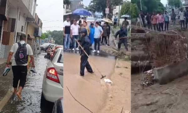 हल्द्वानी..मूसलाधार बारिश ने खोली सिस्टम के दावों की पोल, सड़कों पर जल सैलाब !!