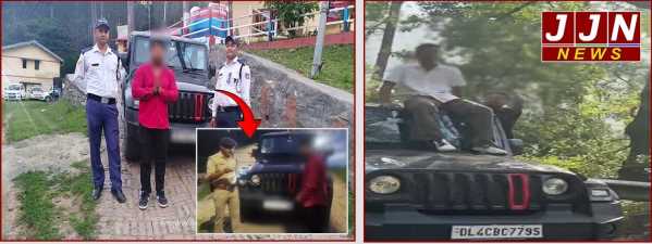 कैची धाम में चलती थार पर स्टंट, वायरल वीडियो से मचा हड़कंप